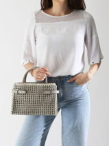 Handtas Emie Leder Le tanneur Grijs emie TEMI16M3-vue-porte